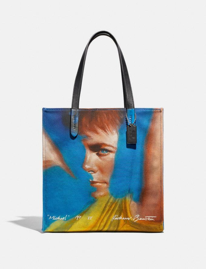 Coach X Richard Bernstein Tote with Michael J. Fox Blue