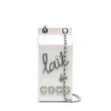 Chanel Iridescent Silver Lait De Coco Milk Carton Bag