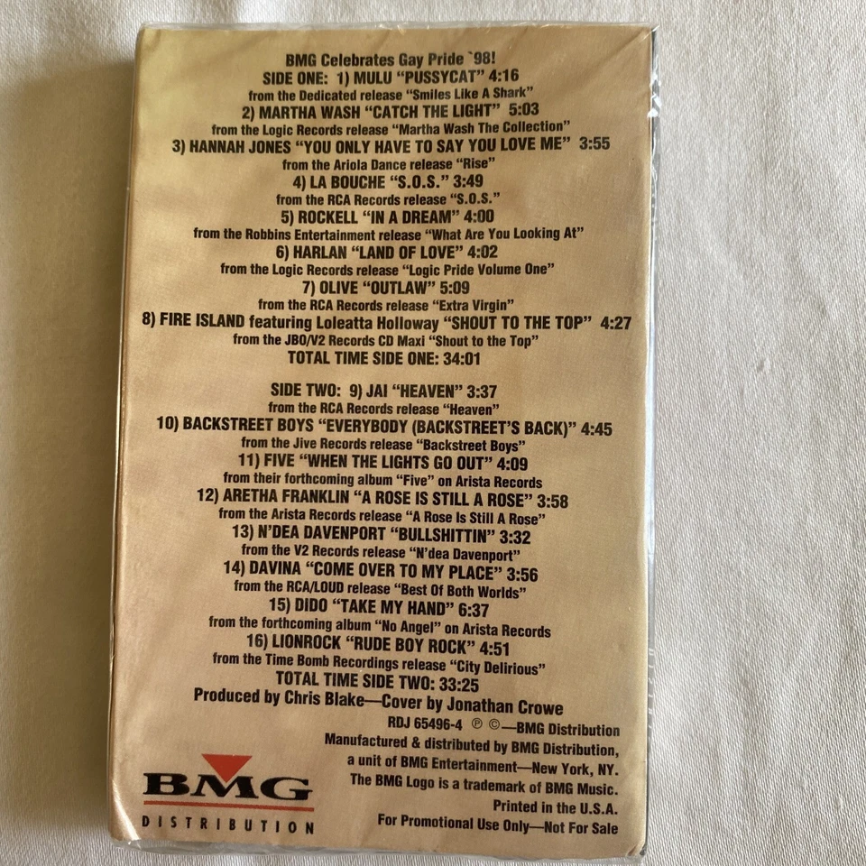 RARE! Pride 98 Sampler  (Cassette) BMG + Pride Has Many Colors . Gay Interest. - Image 4 of 4