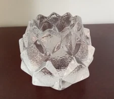 NEW IN BOX ORREFORS CRYSTAL FIREFLY TEA LIGHT HOLDER - DESIGN BY BERIT JOHANSSON