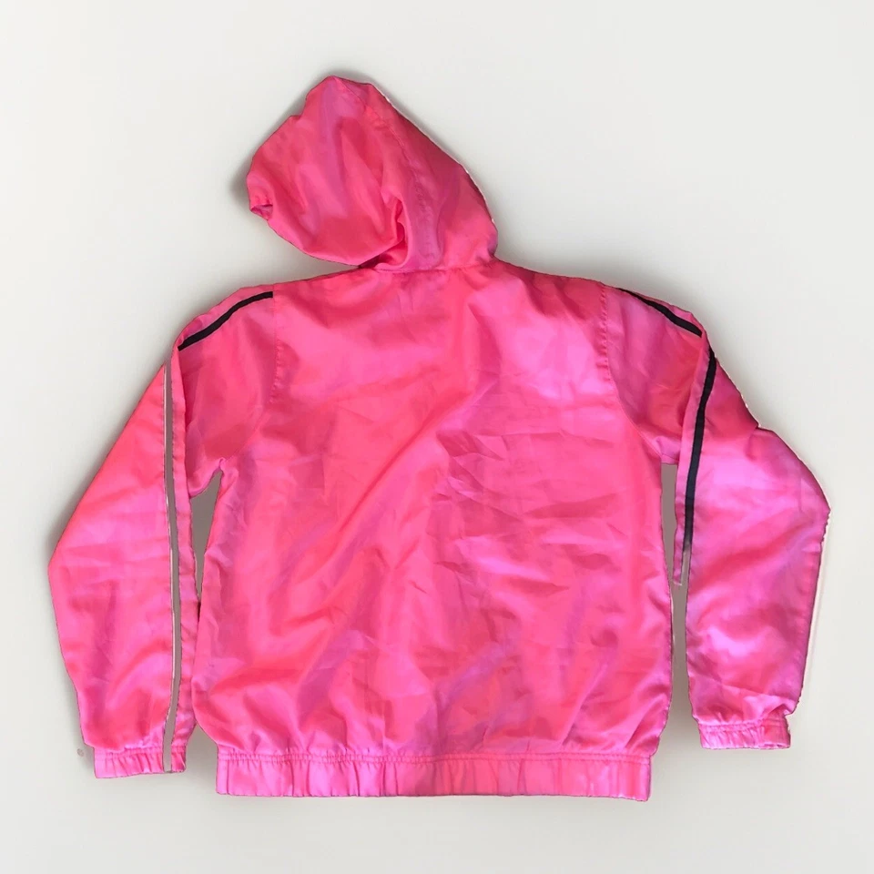 Винтажная спортивная куртка размер средний сетчатая подкладка ярко-розовый на молнии - Изображение 3 из 4