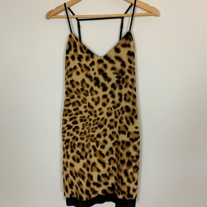 bardot leopard slip dress