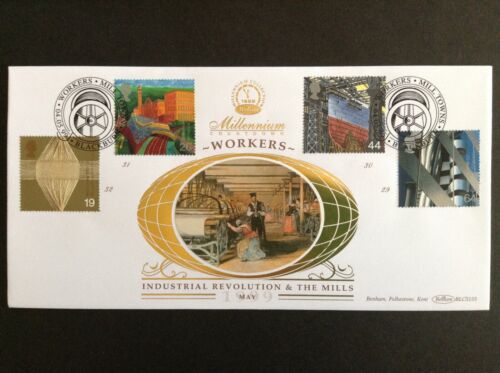 GB Benham 1999 Workers' Tale Set on Industrial First Day Cover - Blackburn S/H/S - 第 1/1 張圖片
