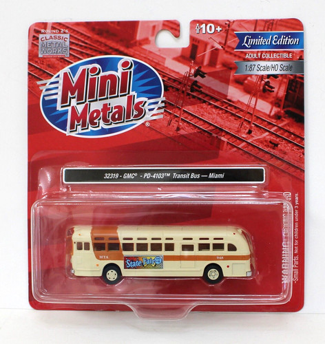 Autobús CMW Mini Metals 32319 1:87 HO GMC PD-4103 Old Look Miami MTA crema sin usar, en caja 2022 | Zustand: New