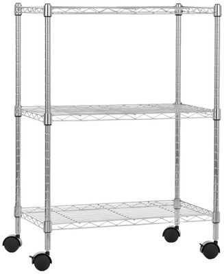 Amazon Basics 3-Shelf Adjustable  Heavy Duty Storage Shelving Unit on 2'
