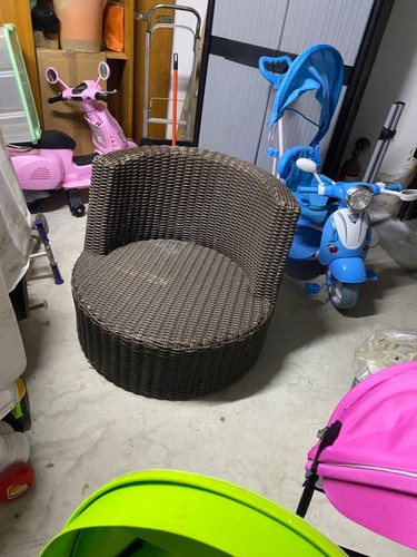 4 Poltrone + tavolo da esterno rattan - Foto 2 di 2