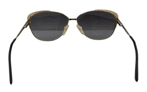 Vintage Mackie Midnight Radiance Black Gold Cat-Eye Sunglasses Italy NEW LENSES - Picture 4 of 8
