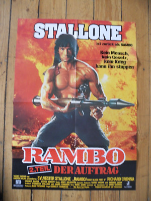 Rambo 2 - Sylvester Stallone - original  Filmposter DIN A1