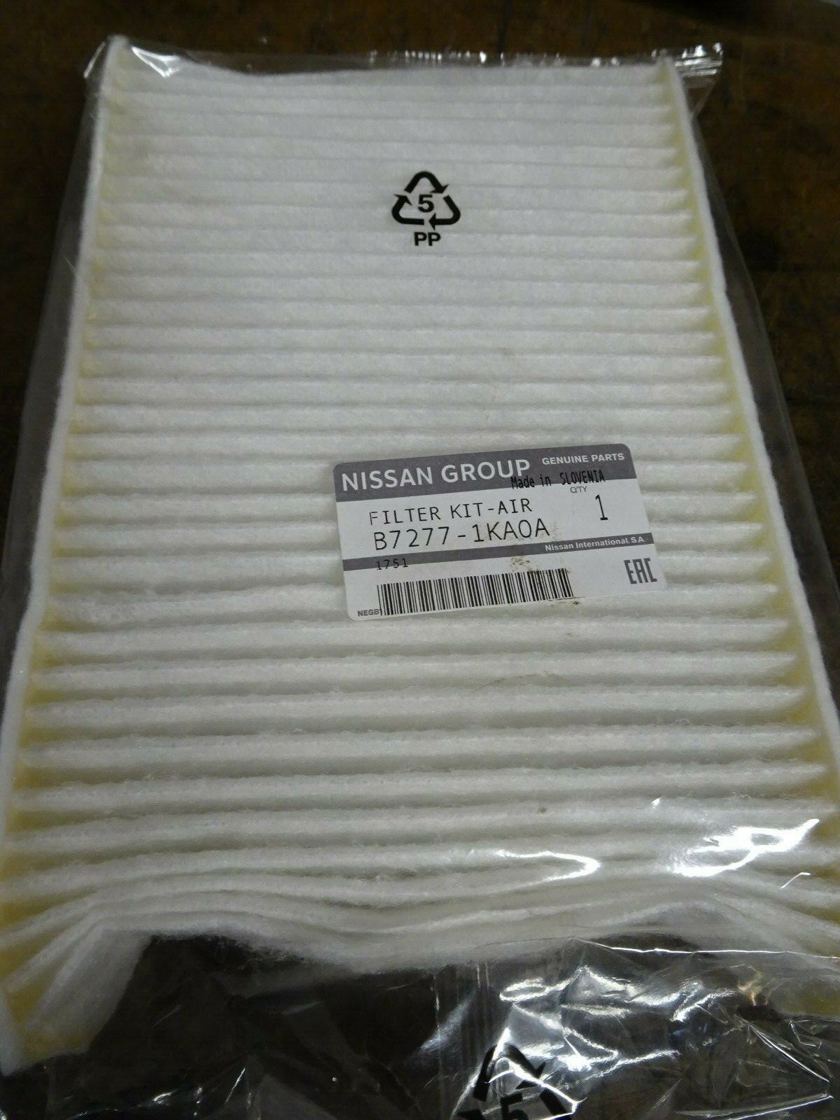 Genuine Nissan Juke Pollen Cabin Filter 272771KA0A B72771KA0A New