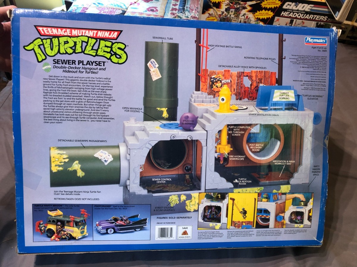 Teenage Mutant Ninja Turtles 1989 Sewer Playset Vintage with box