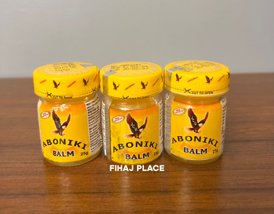 3X25 Aboniki Balsam echte Muskelschmerzen Linderung, Taillen- und Kopfschmerzlinderung
