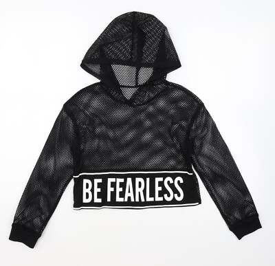 SheIn Mädchen Hoodie schwarz Polyestermischung Größe 9 Jahre - Be Fearless