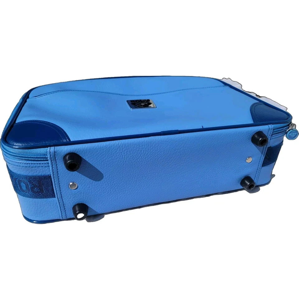 Maleta de equipaje de viaje de PVC rígida de PVC azul con camuflaje VNTG Y2K ROXY Quicksilver Foto 4 de 4