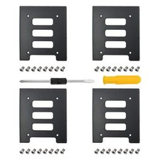 4Pcs 2.5" to 3.5" SSD HDD Hard Disk Drive Bays Holder Metal Mounting Bracket ...