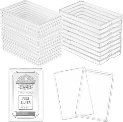 20 Direct Fit Coin 29x50 Holder Capsule For 1oz Silver Bar One Troy Ounce Bar