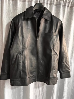 Men's Black Customized Leather Jacket| Genuine sheepskin leather biker jacket XL