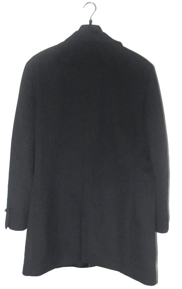 Abrigo 50R Nuevo sin Etiquetas Ben Sherman Port Longline Mezcla Lana en Carbón/Negro Foto 3 de 4