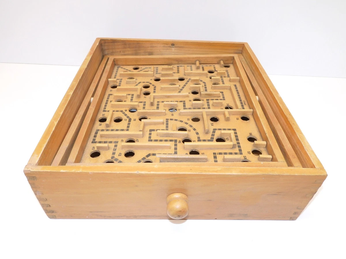 Jeu ancien de labyrinthe en bois complet état très bon - Jeux & Jouets