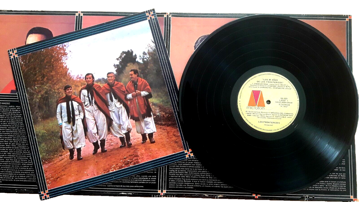 Vintage 1974 LP Vinyl Los Fronterizos 20 Años Argentina Folklore
