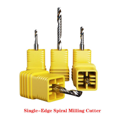 Single-Edge Spiral Milling Cutter Carbide Engraving Machine Mills Blade For PVC