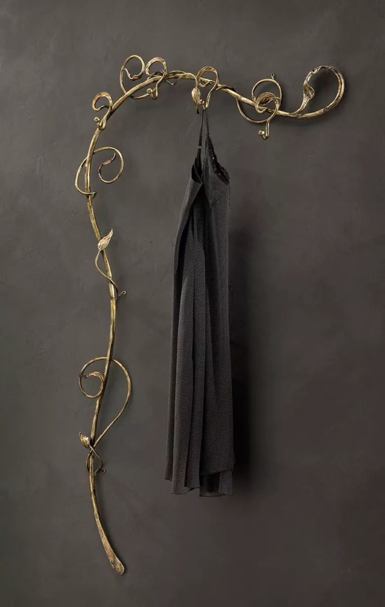 Classic Rustic Wrought Iron Brown Gold Wall Clothes