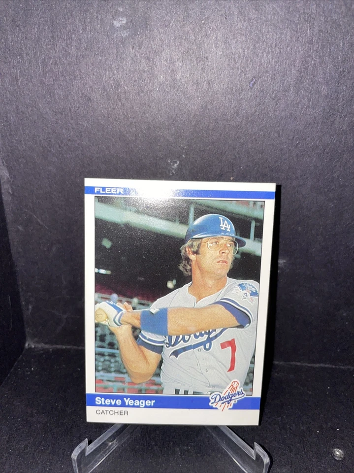 1984 Fleer Baseball Card #117 Steve Yeager - Image 3 of 4