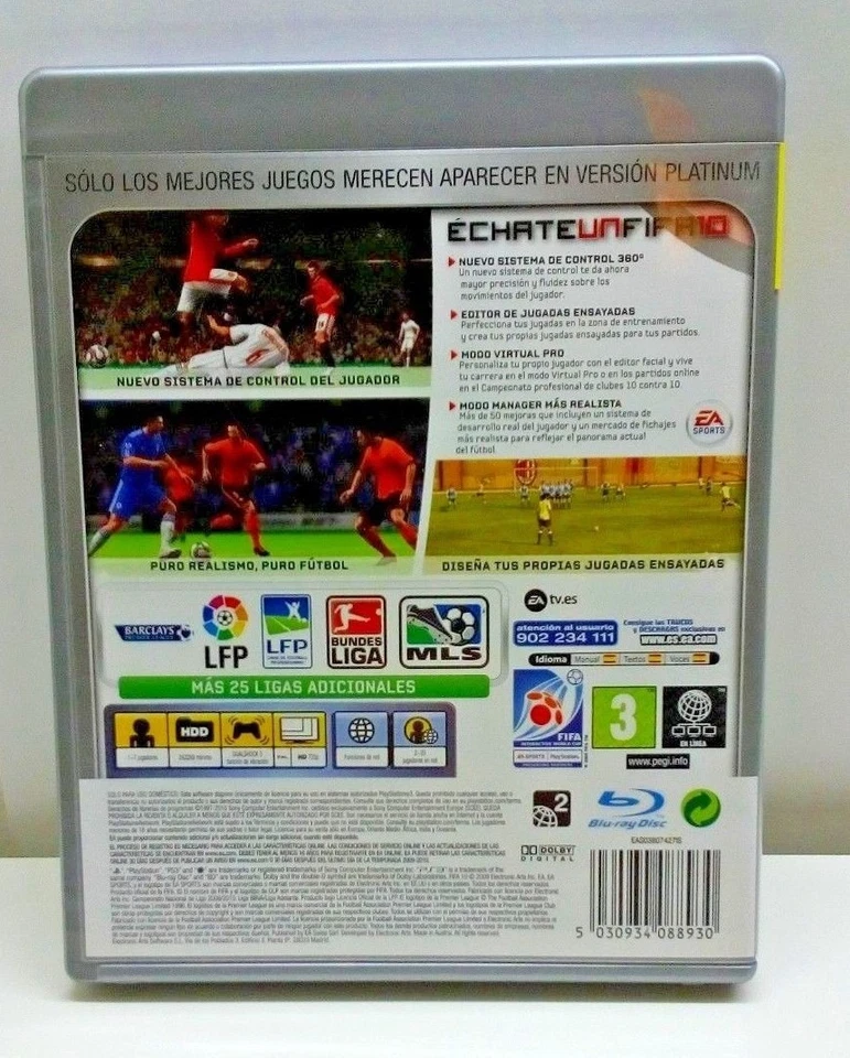 FIFA10 PLATINUM  EA SPORTS PS3 FIFA 10 PLAYSTATION 3, foto 2 de 3
