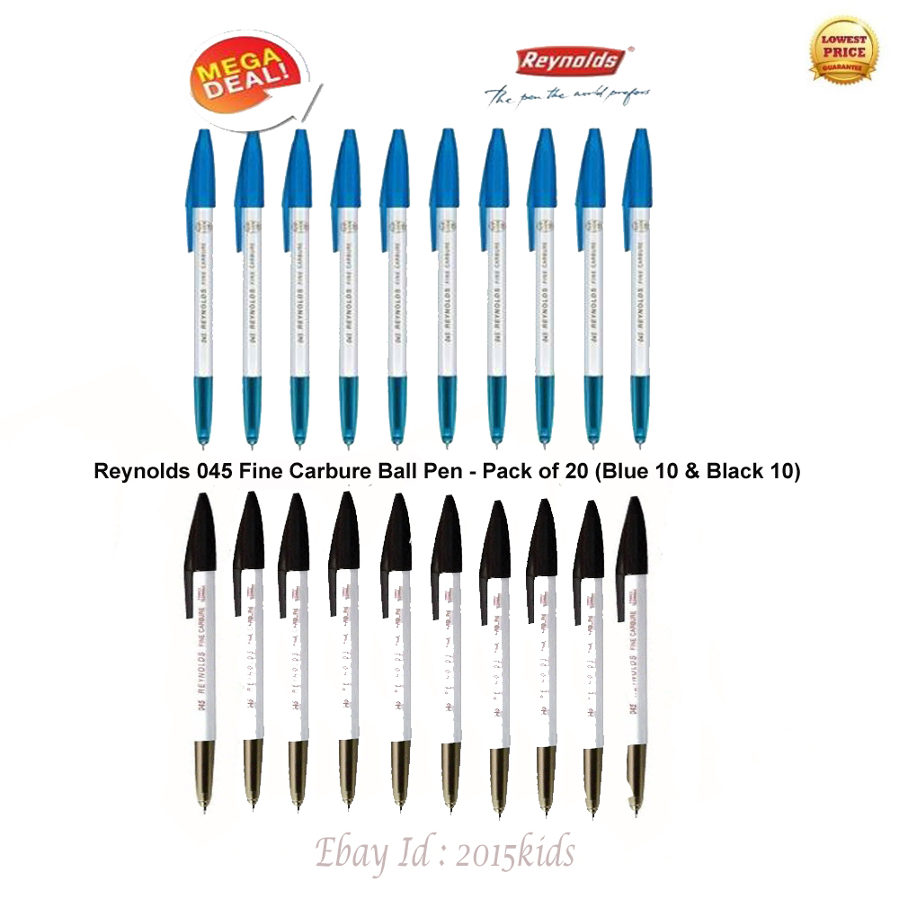 Reynolds 045 Lot de 10 stylos à bille fine Carbure Rouge