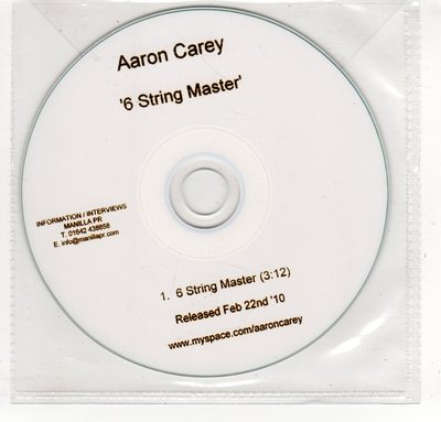 (GP422) Aaron Carey, 6 String Master - 2010 DJ CD