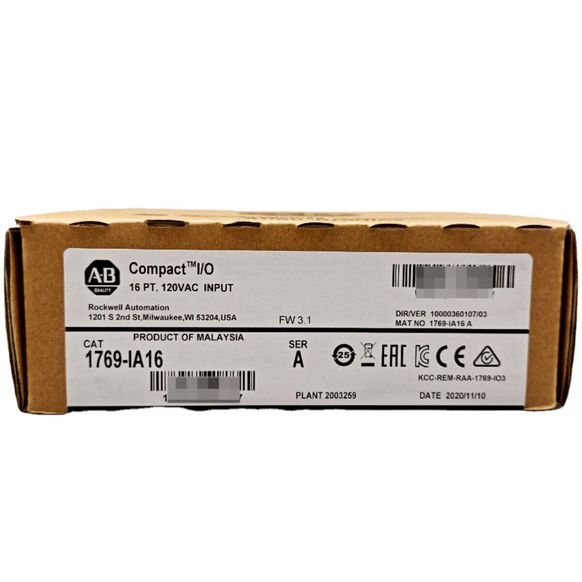 1769-IA16 Allen-Bradley Compact I/O 16 Pt 120VAC Input 1769IA16