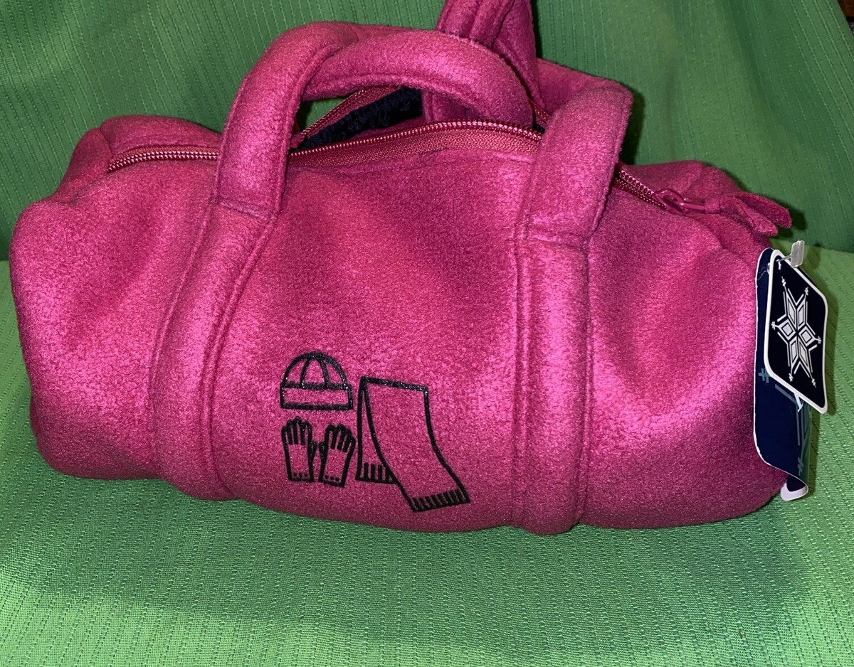 New~Women's Pink Fleece 4-Piece ~Gloves/Scarf/Hat/W Bonus Duffle