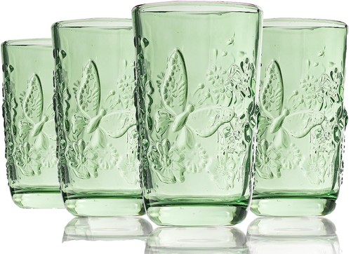 Germany Vintage GLASWERK DOBERN 4 Cocktail Glasses Blue Green | eBay