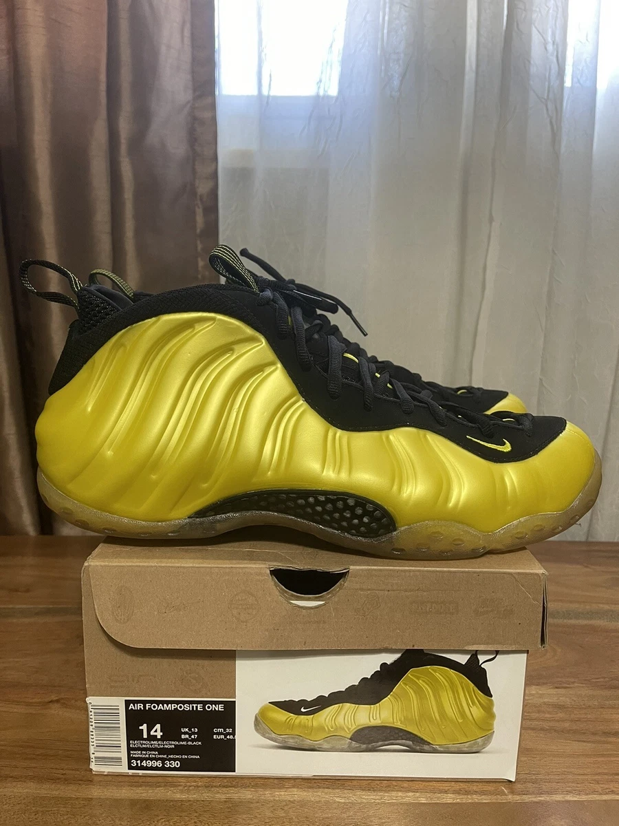 Nike Foamposite One Electrolime Size 14 eBay