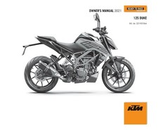 KTM Owners Manual Book Guide 2021 125 Duke