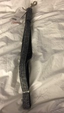 New Petmate Fashion Puppy Dog Leash Black white Baby Blue Stitches 6 Foot