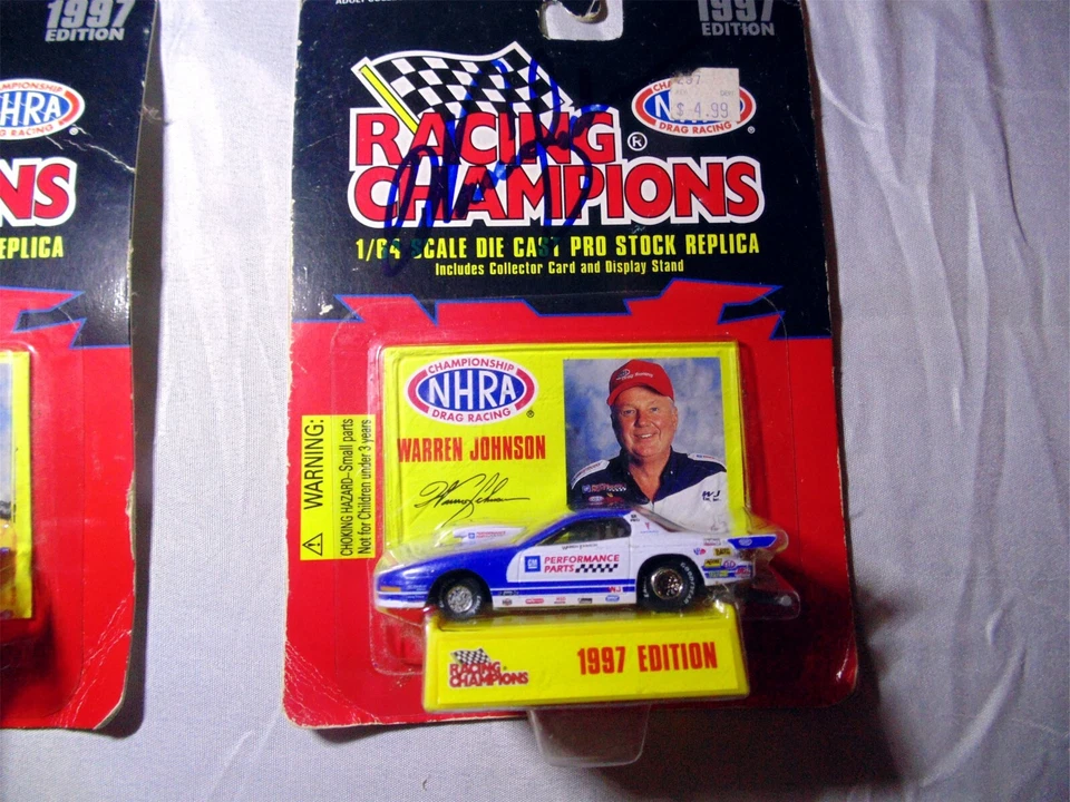 VINTAGE 1/64 WARREN & KURT JOHNSON DIECAST AUTOGRAPHED - Image 3 of 4