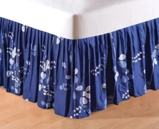 C&F Enterprises ~ 60" x 80" Queen Size ~ BLUE GENEVA ~ Dust Ruffle ~ Bed Skirt