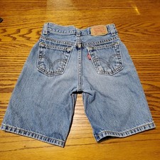 Vintage Levi  s 550 Blue Denim Jean Shorts 7X Reg Kids Red Tab Vintage