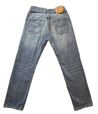 Levi's 514 Jeans Boys 20 Regular Blue Straight Leg Denim Zip Fly 100 Cotton