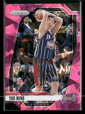 2024-25 Panini Prizm NBA #284 Yao Ming Pink Cracked Ice HOF - Rockets
