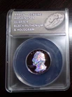 1964 Black Ruthenium and Hologram Washington Quarter 90% Silver ANACS Genuine!!