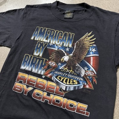 Vintage 80s 3D Emblem T Shirt  rebel By Choice   Medium 50/50 Springfield  10/10