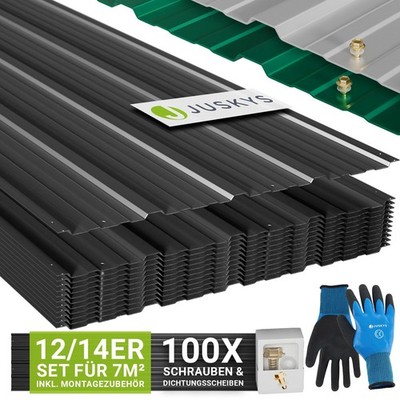 Profilblech Dachplatten Blechdach Dachabdeckung Verzinkt UV beständig JUSKYS 