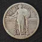 1917 *P* TYPE 2 STANDING LIBERTY SILVER QUARTER  * GRADE VG*   FREE SHIP! C5476