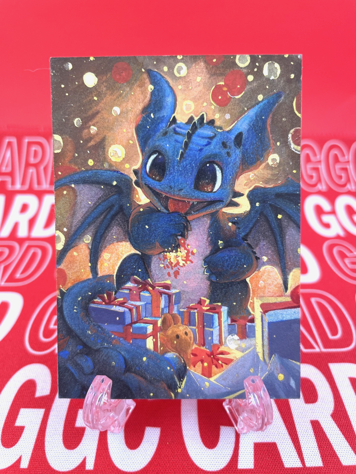 【Christmas Limited】GGC Studio Toothless Artist Hand Drawn Auto Sketch Card 1/1