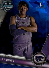 2023-24 Bowman University Chrome Sapphire RJ Jones #37 Kansas State Wildcats 21C