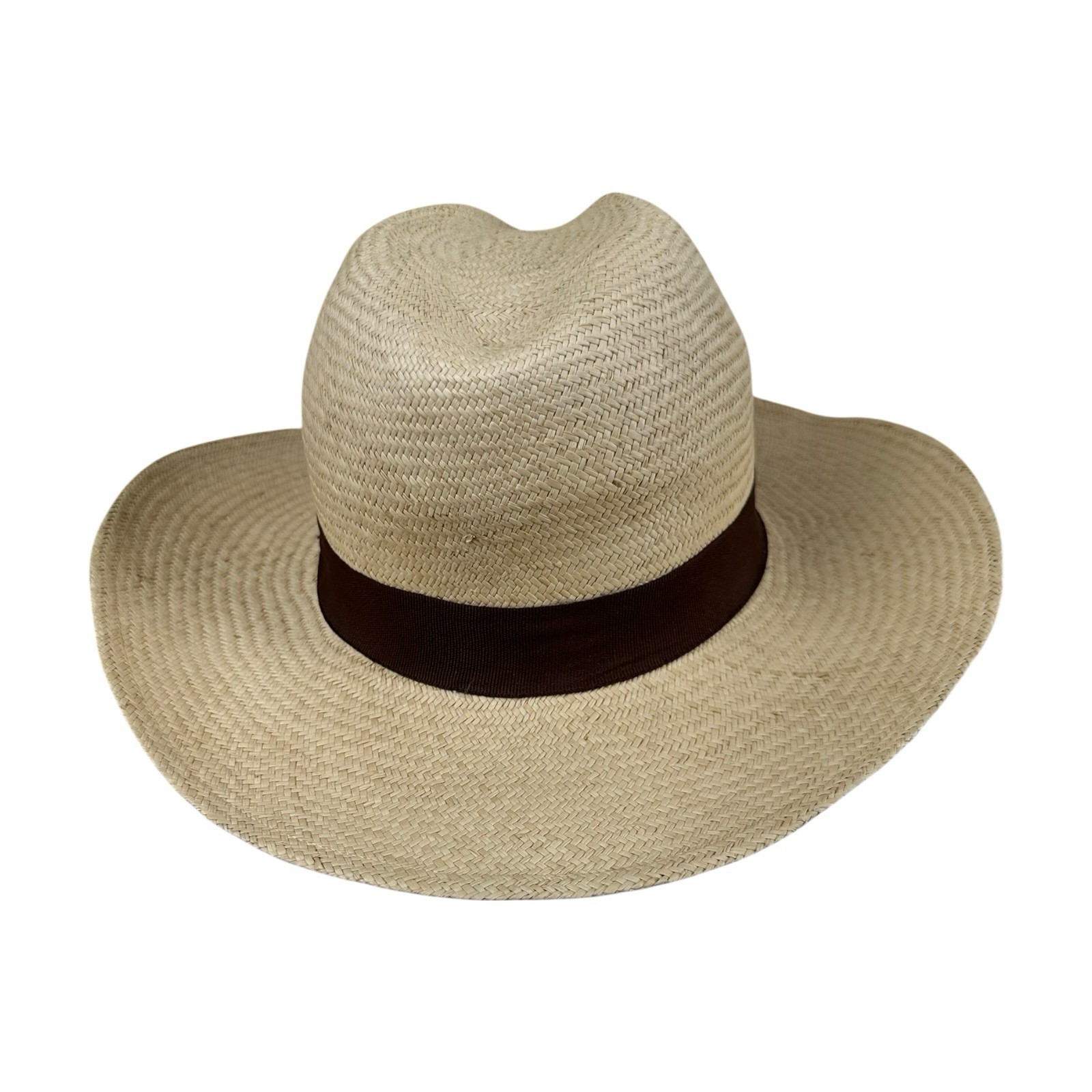 Sombrero de Paja Aguadeño Sandona Fino Panamá Canotier Colombia Talla 6 Ala Ancha Viaje