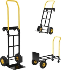 Convertible Hand Truck 2 in 1 Folding Dolly Cart 800 lbs Capacity Heavy Duty