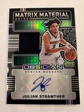 2024-25 Panini Obsidian - Matrix Materials Auto Julian Strawther MM-JSD /99