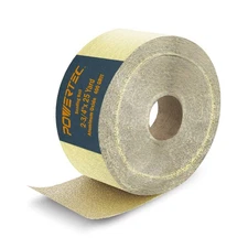 POWERTEC 4RA1140 Longboard Continuous Roll 2-3/4” by 25 Yard Sanding Paper, G...